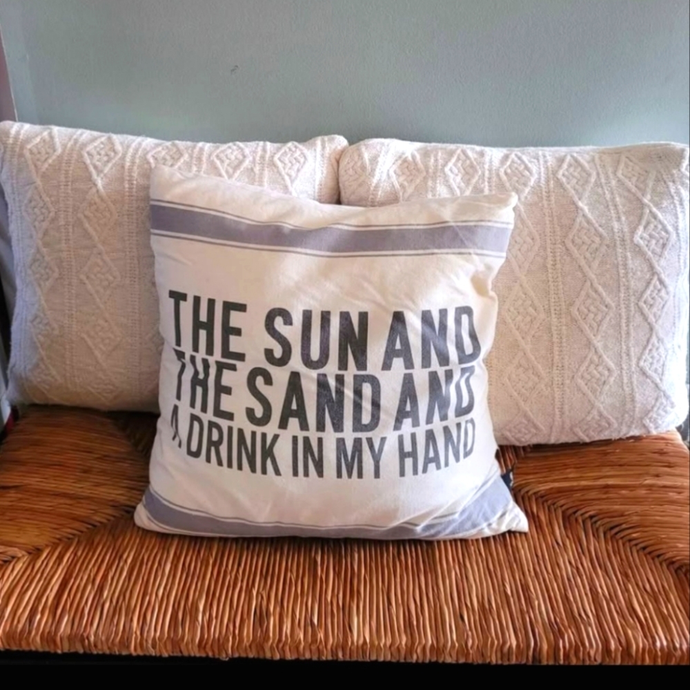 The Sun and The Sand down pillow